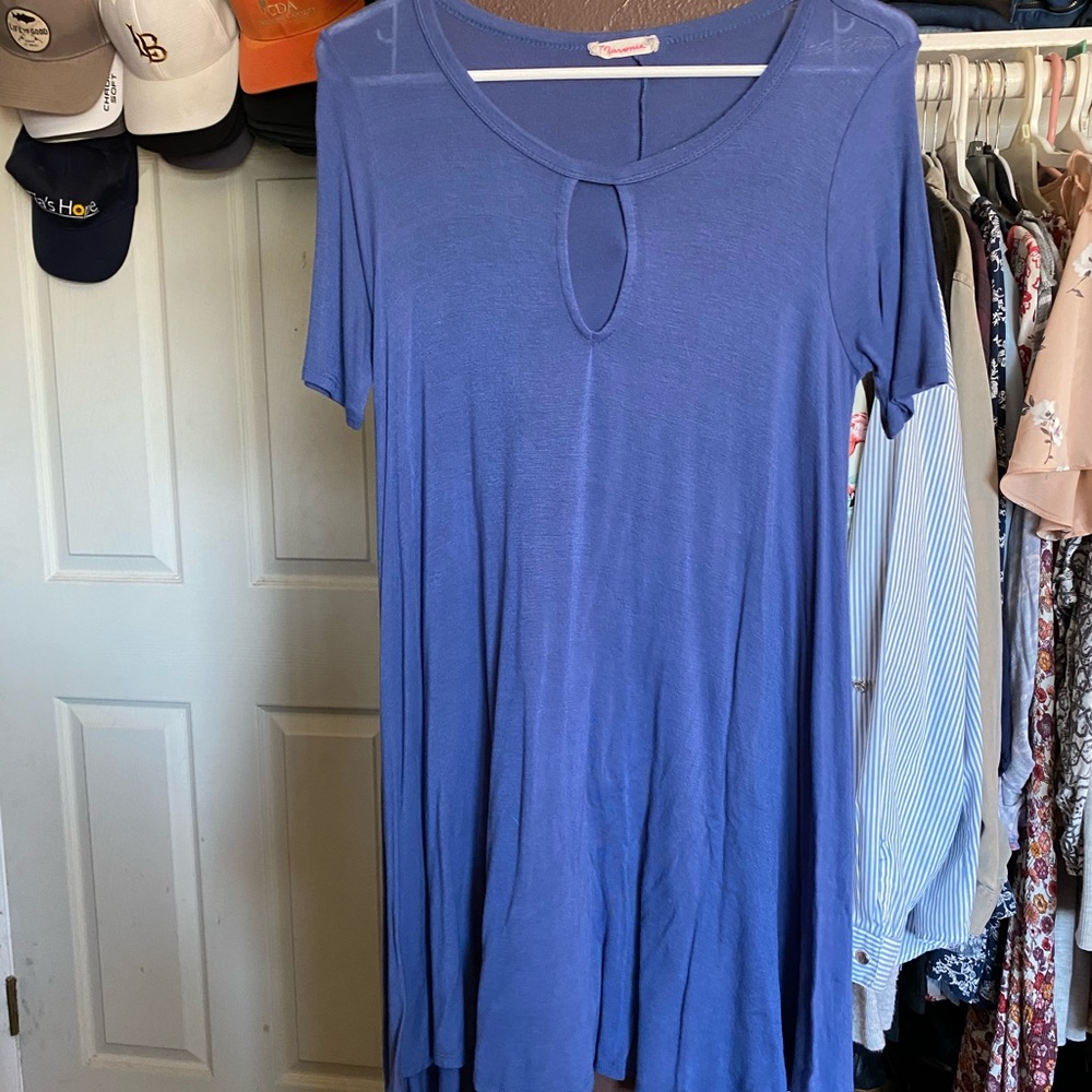 Blue t-shirt dress